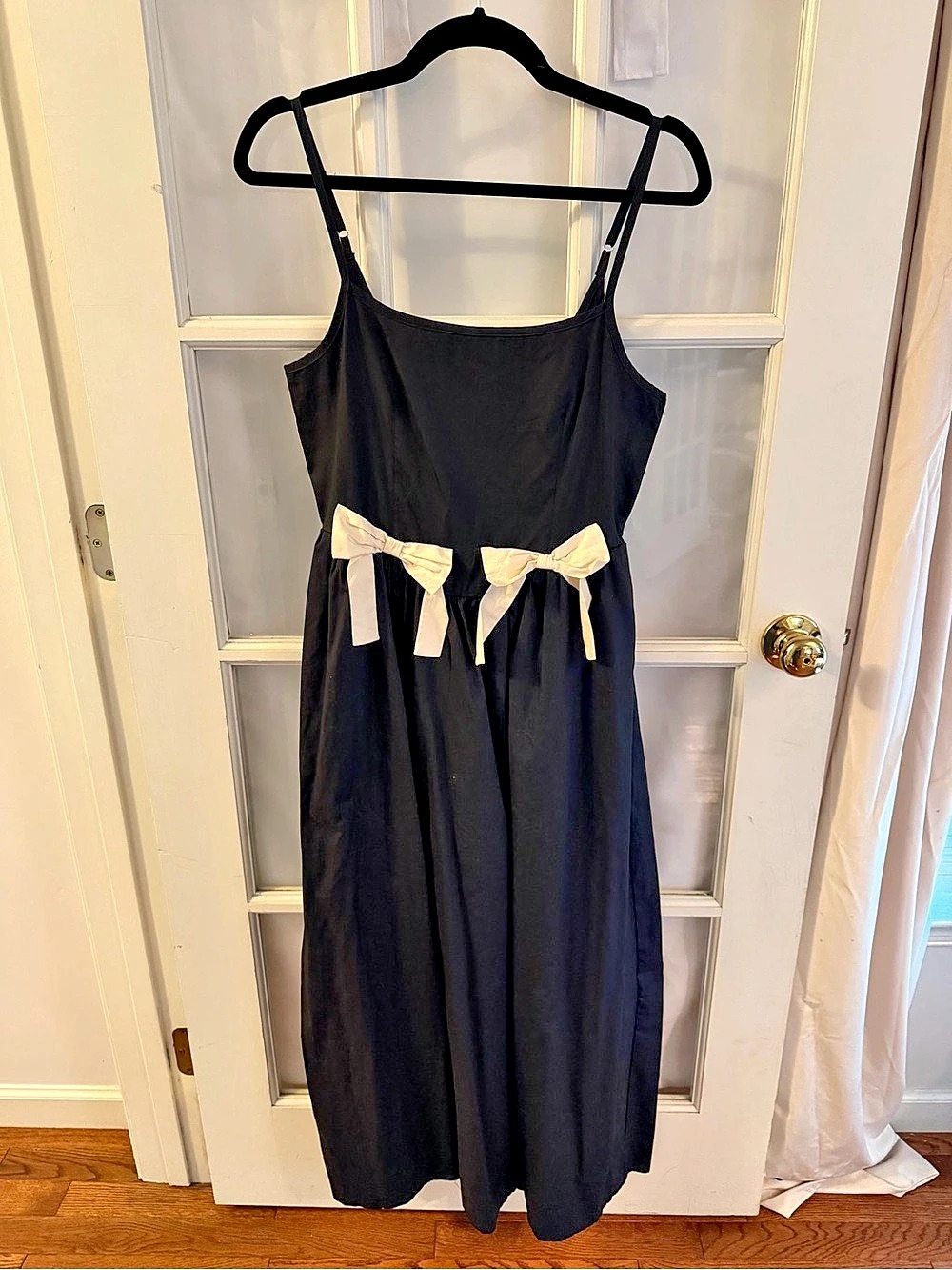 Moon River Black & White Bow Maxi Dress Size Small